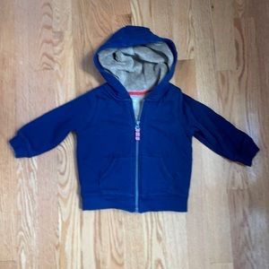 Carters Navy Lined Sherpa Hoodie 18 Months